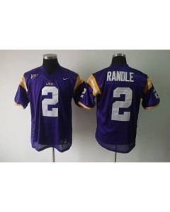 LSU Tigers #2 Rueben Randle Purple Stitched NCAA Jersey