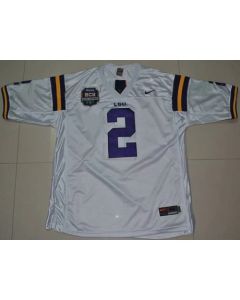 LSU Tigers #2 Rueben Randle White 2012 BCS Championship Patch Stitched NCAA Jersey