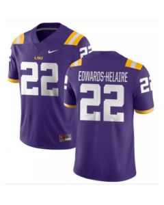 LSU Tigers #22 Clyde Edwards-Helaire Purple Stitched NCAA Jersey