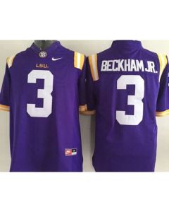 LSU Tigers #3 Odell Beckham Jr Purple Stitched NCAA Jersey
