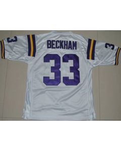 LSU Tigers #33 Odell Beckham White Stitched NCAA Jersey