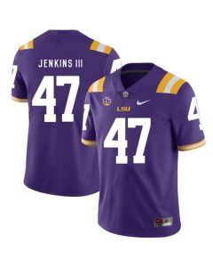 LSU Tigers #47 Nelson Jenkins III Purple Stitched NCAA Jersey