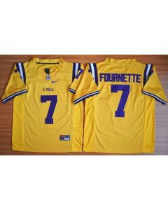 LSU Tigers #7 Leonard Fournette Gold Limited Stitched NCAA Jersey