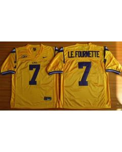 LSU Tigers #7 Leonard Fournette Gold Stitched NCAA Jersey