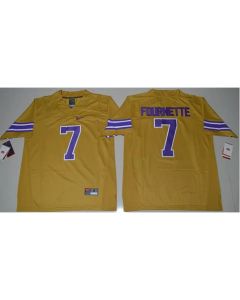 LSU Tigers #7 Leonard Fournette Gridiron Gold Limited Legend Stitched NCAA Jersey