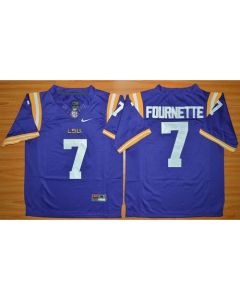LSU Tigers #7 Leonard Fournette Purple Limited Stitched NCAA Jersey