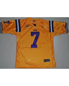 LSU Tigers #7 Tyrann Mathieu Gold Stitched NCAA Jersey