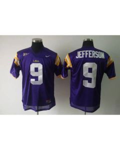 LSU Tigers #9 Jordan Jefferson Purple Stitched NCAA Jersey