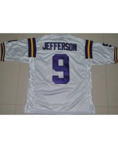 LSU Tigers #9 Jordan Jefferson White Stitched NCAA Jersey