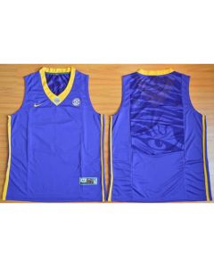 LSU Tigers Blank Purple Basketball Stitched NCAA Jersey
