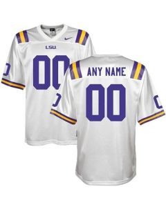 LSU Tigers Personalized Authentic White NCAA Jersey