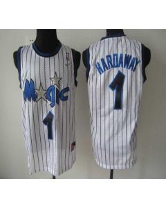 Magic #1 Penny Hardaway White Throwback Stitched NBA Jersey