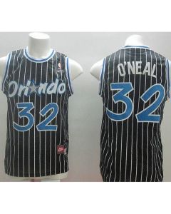 Magic #32 Shaquille O'Neal Black Throwback Stitched NBA Jersey