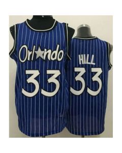 Magic #33 Grant Hill Blue Throwback Stitched NBA Jersey (Blue)