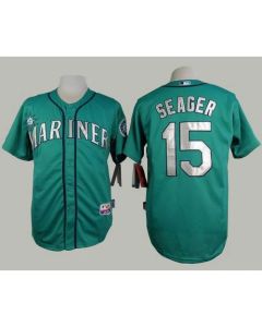 Mariners #15 Kyle Seager Green Alternate Cool Base Stitched MLB Jersey