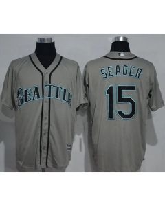 Mariners #15 Kyle Seager Grey New Cool Base Stitched MLB Jersey