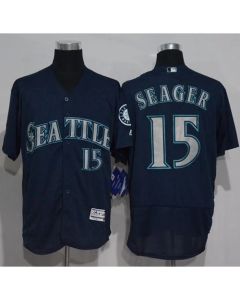 Mariners #15 Kyle Seager Navy Blue Flexbase Authentic Collection Stitched MLB Jersey