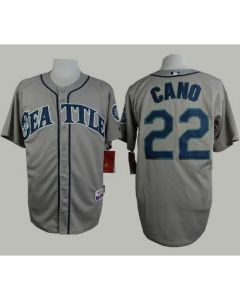 Mariners #22 Robinson Cano Grey Cool Base Stitched MLB Jersey