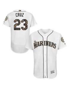 Mariners #23 Nelson Cruz White Flexbase Authentic Collection 2016 Memorial Day Stitched MLB Jersey