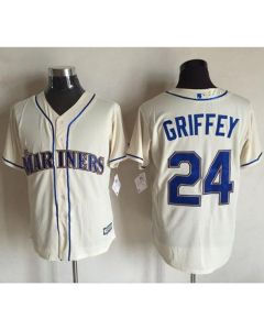 Mariners #24 Ken Griffey Cream New Cool Base Stitched MLB Jersey