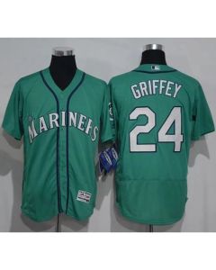 Mariners #24 Ken Griffey Green Flexbase Authentic Collection Stitched MLB Jersey