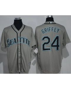 Mariners #24 Ken Griffey Grey New Cool Base Stitched MLB Jersey