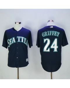 Mariners #24 Ken Griffey Navy blue New Cool Base 2016 Hall Of Fame Patch Stitched MLB Jersey