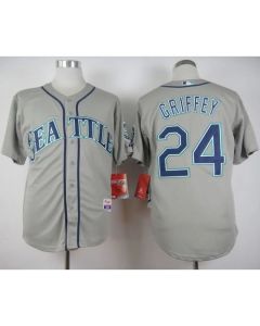 Mariners #24 Ken Griffey Stitched Grey Cool Base MLB Jersey