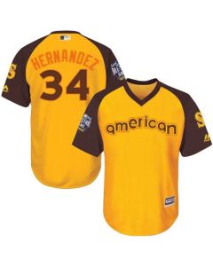 Mariners #34 Felix Hernandez Gold 2016 All-Star American League Stitched Youth MLB Jersey