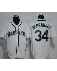Mariners #34 Felix Hernandez White New Cool Base Stitched MLB Jersey