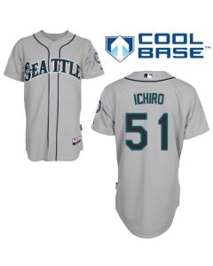 Mariners #51 ichiro Suzuki Grey Cool Base Stitched MLB Jersey