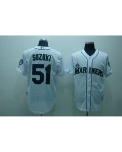 Mariners #51 ichiro Suzuki Stitched White MLB Jersey