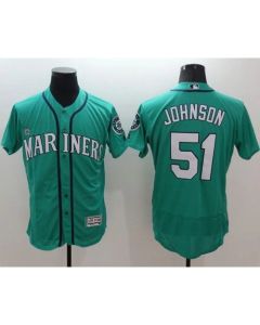 Mariners #51 Randy Johnson Green Flexbase Authentic Collection Stitched MLB Jersey