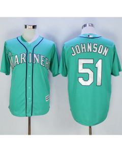 Mariners #51 Randy Johnson Green New Cool Base Stitched MLB Jersey