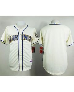 Mariners Blank Cream Alternate Cool Base Stitched MLB Jersey