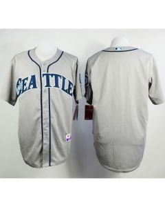 Mariners Blank Grey Cool Base Stitched MLB Jersey