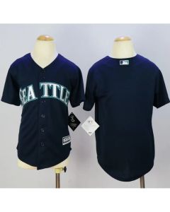 Mariners Blank Navy Blue Cool Base Stitched Youth MLB Jersey
