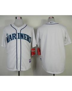 Mariners Blank White Cool Base Stitched MLB Jersey