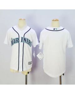 Mariners Blank White Cool Base Stitched Youth MLB Jersey