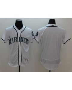 Mariners Blank White Flexbase Authentic Collection Stitched MLB Jersey