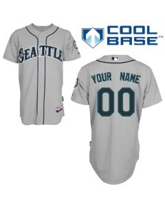 Mariners Customized Authentic Grey Cool Base MLB Jersey