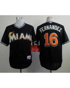 marlins #16 Jose Fernandez Black Alternate 2 Stitched MLB Jersey