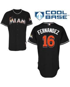 Marlins #16 Jose Fernandez Black Cool Base Stitched Youth MLB Jersey