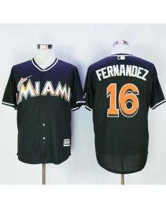 marlins #16 Jose Fernandez Black New Cool Base Stitched MLB Jersey