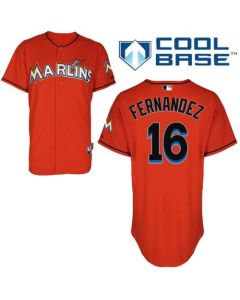 Marlins #16 Jose Fernandez Orange Cool Base Stitched Youth MLB Jersey