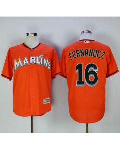 marlins #16 Jose Fernandez Orange New Cool Base Stitched MLB Jersey
