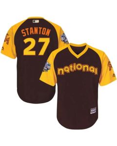 Marlins #27 Giancarlo Stanton Brown 2016 All-Star National League Stitched Youth MLB Jersey