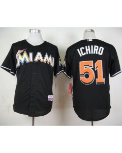 marlins #51 ichiro Suzuki Black Cool Base Stitched MLB Jersey