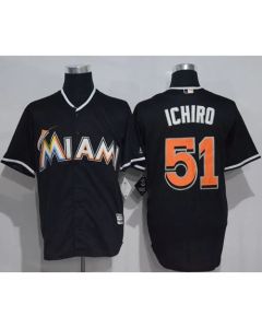 marlins #51 ichiro Suzuki Black New Cool Base Stitched MLB Jersey