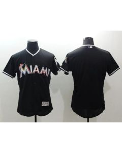 marlins Blank Black Flexbase Authentic Collection Stitched MLB Jersey